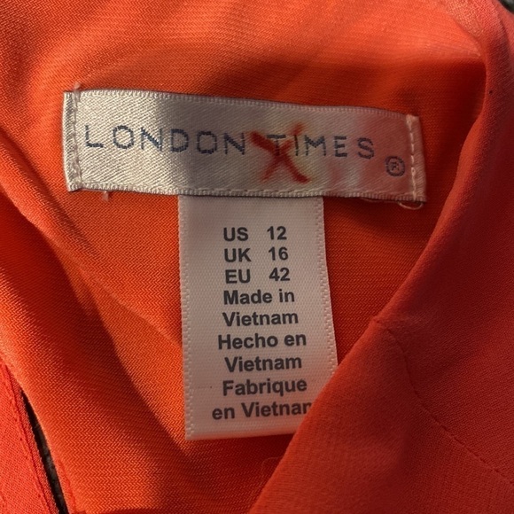 Y London Times solid pink sleeveless lined regular size dress 12 - Picture 3 of 3